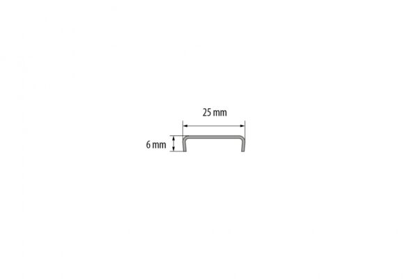 Dekoratiiv alumiiniumliist Luxor U25 U 25x8mm L= 2,50m - Image 3