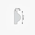 Seina dekoratiivliist LNG-20  22x10mm valge 101 L= 2,40m - Image 2