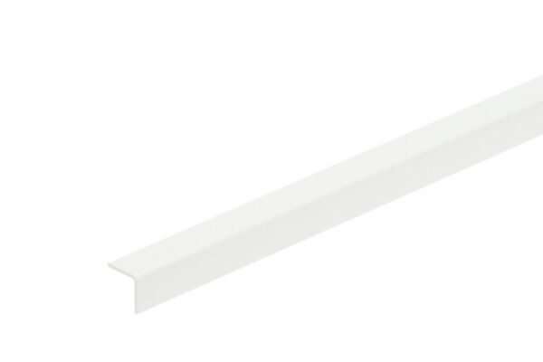PVC  võrdsete külgedega nurk 10x10x1,1mm L=2,6 m RAL9003 - Image 1