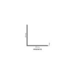 L-profiil nurk 30x30x1,0mm Hall harjatud anodeeritud alumiinium SMS - Image 2